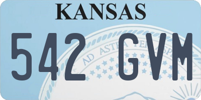 KS license plate 542GVM