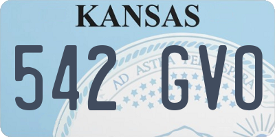 KS license plate 542GVO