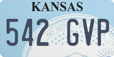 KS license plate 542GVP