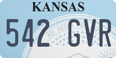 KS license plate 542GVR
