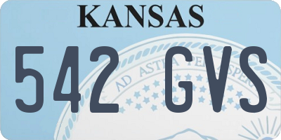 KS license plate 542GVS