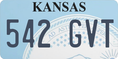 KS license plate 542GVT