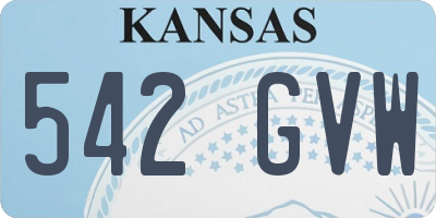 KS license plate 542GVW