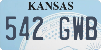 KS license plate 542GWB