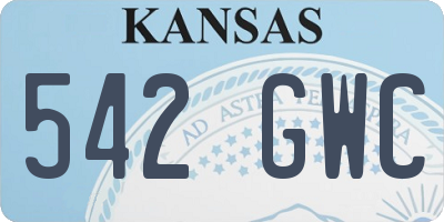KS license plate 542GWC