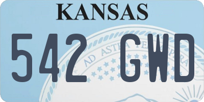 KS license plate 542GWD
