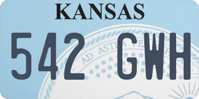 KS license plate 542GWH