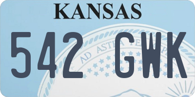 KS license plate 542GWK