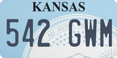 KS license plate 542GWM