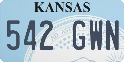 KS license plate 542GWN