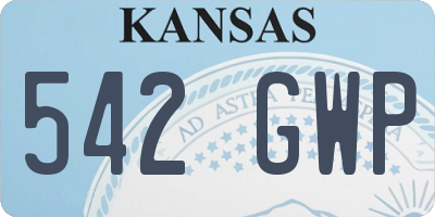 KS license plate 542GWP
