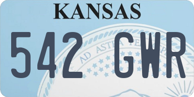 KS license plate 542GWR