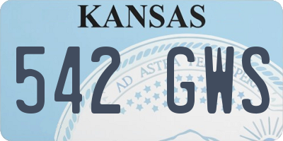 KS license plate 542GWS