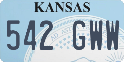 KS license plate 542GWW