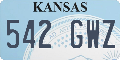 KS license plate 542GWZ