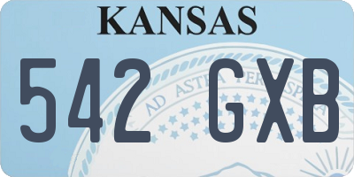 KS license plate 542GXB
