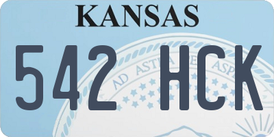 KS license plate 542HCK