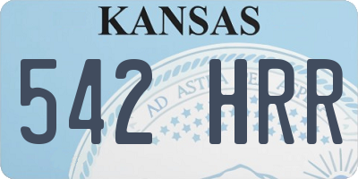 KS license plate 542HRR