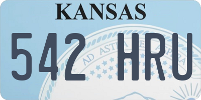KS license plate 542HRU
