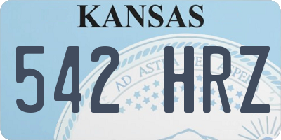 KS license plate 542HRZ