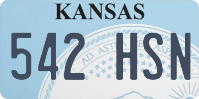KS license plate 542HSN