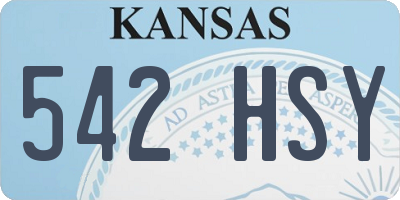 KS license plate 542HSY