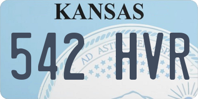 KS license plate 542HVR