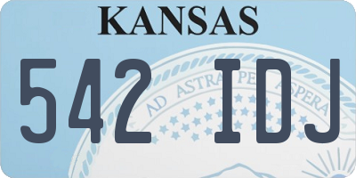 KS license plate 542IDJ