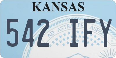 KS license plate 542IFY