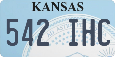 KS license plate 542IHC
