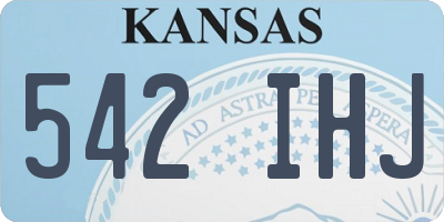 KS license plate 542IHJ