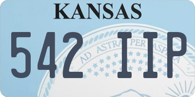 KS license plate 542IIP