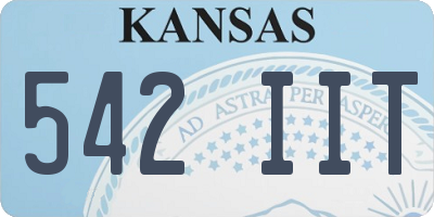 KS license plate 542IIT