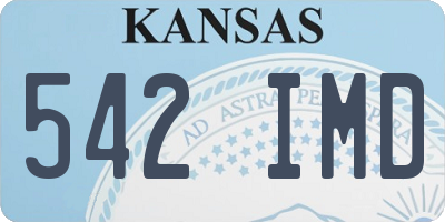 KS license plate 542IMD