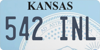 KS license plate 542INL