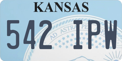 KS license plate 542IPW