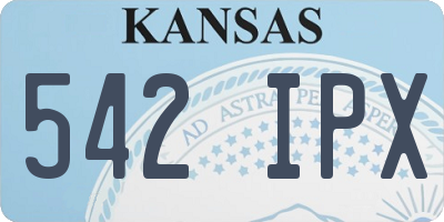 KS license plate 542IPX