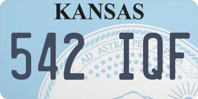 KS license plate 542IQF