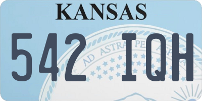 KS license plate 542IQH
