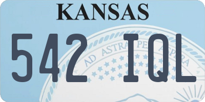 KS license plate 542IQL