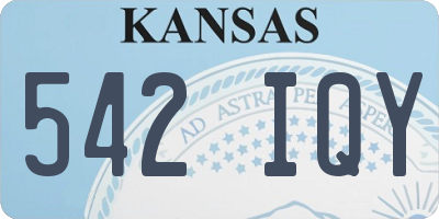 KS license plate 542IQY