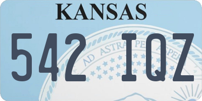 KS license plate 542IQZ