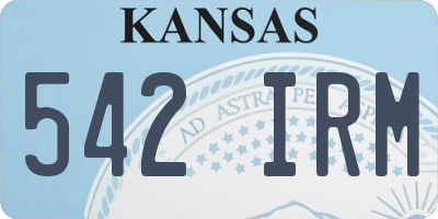 KS license plate 542IRM