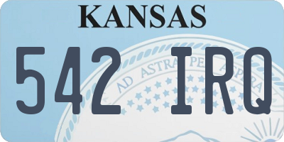 KS license plate 542IRQ