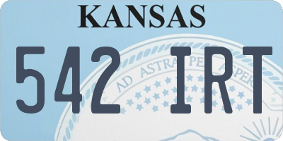 KS license plate 542IRT