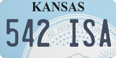 KS license plate 542ISA