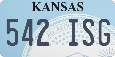 KS license plate 542ISG