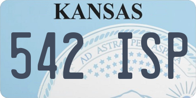KS license plate 542ISP