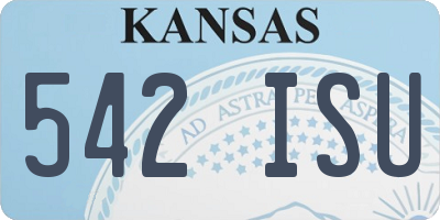 KS license plate 542ISU