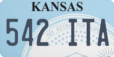 KS license plate 542ITA
